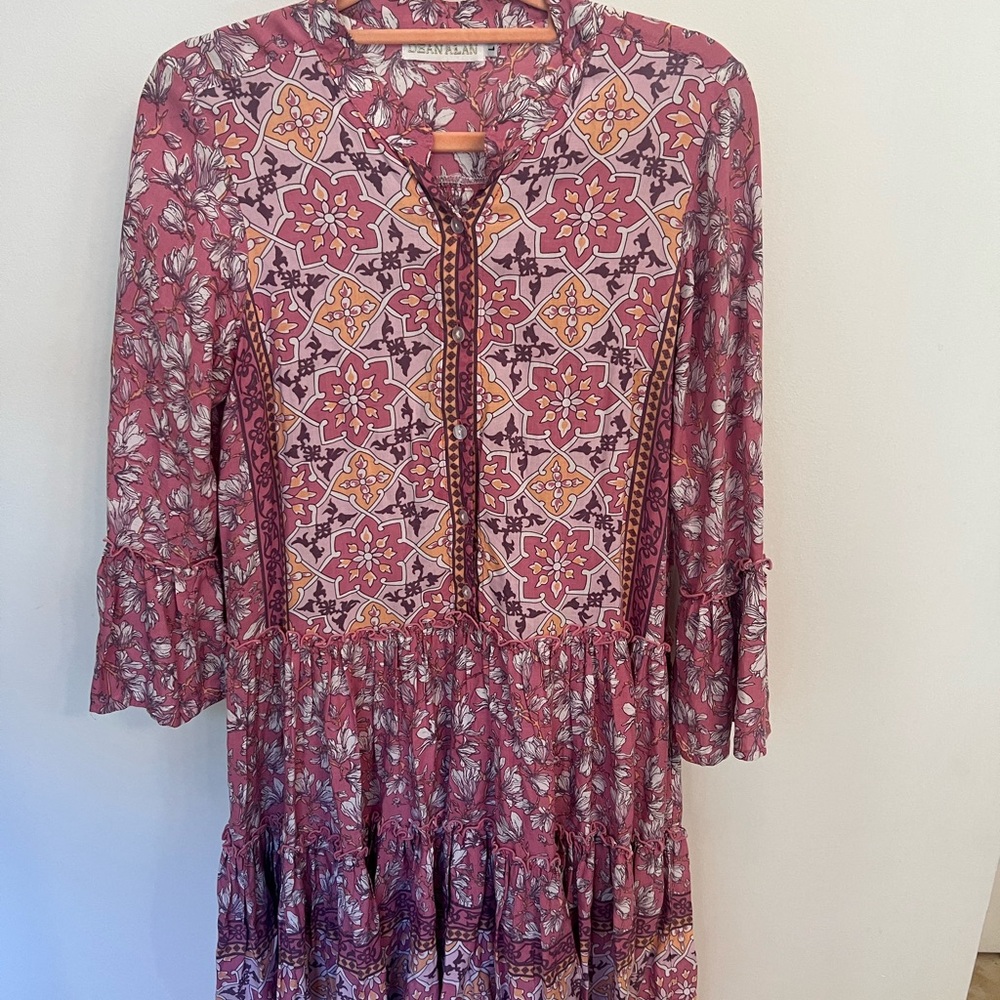 Floral Patterned Pink Dress